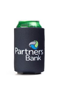 Cabot Graphic Design Services Partners Bank Custom Koozie client 200x300
