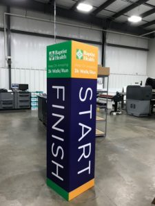 Benton Banner Printing free standing display client 225x300